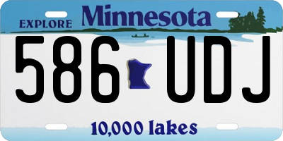 MN license plate 586UDJ