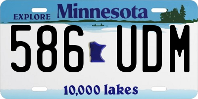 MN license plate 586UDM