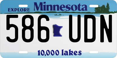 MN license plate 586UDN