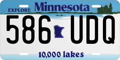 MN license plate 586UDQ