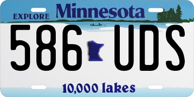 MN license plate 586UDS