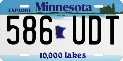 MN license plate 586UDT