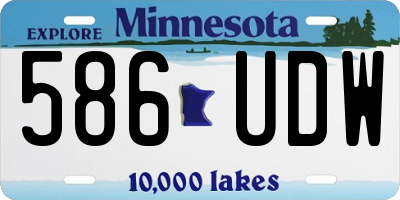 MN license plate 586UDW