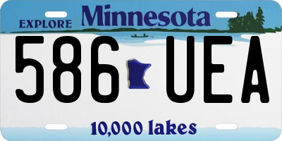 MN license plate 586UEA