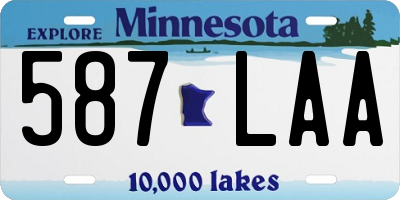 MN license plate 587LAA