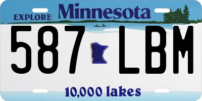 MN license plate 587LBM