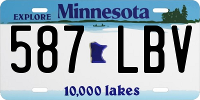 MN license plate 587LBV