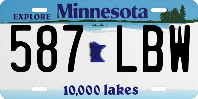 MN license plate 587LBW
