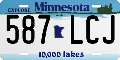 MN license plate 587LCJ