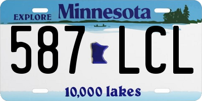 MN license plate 587LCL