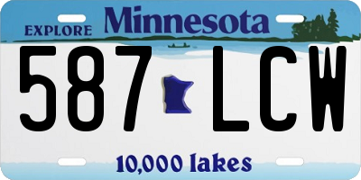 MN license plate 587LCW