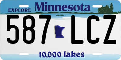 MN license plate 587LCZ