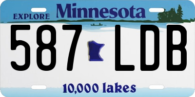 MN license plate 587LDB