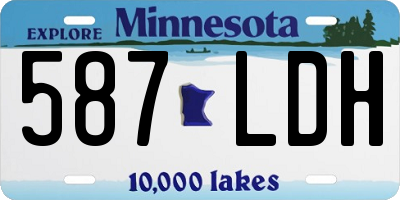 MN license plate 587LDH