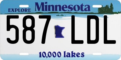 MN license plate 587LDL