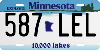 MN license plate 587LEL