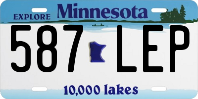 MN license plate 587LEP
