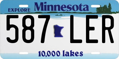 MN license plate 587LER