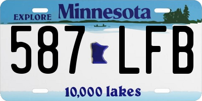 MN license plate 587LFB