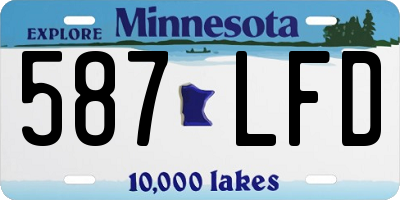 MN license plate 587LFD