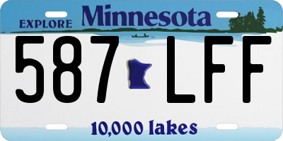 MN license plate 587LFF