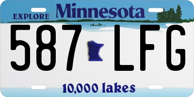 MN license plate 587LFG