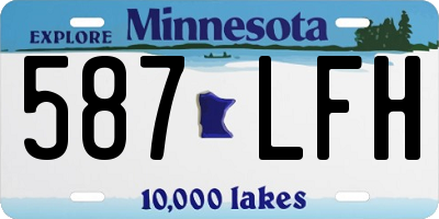 MN license plate 587LFH