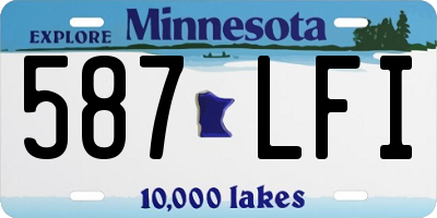 MN license plate 587LFI