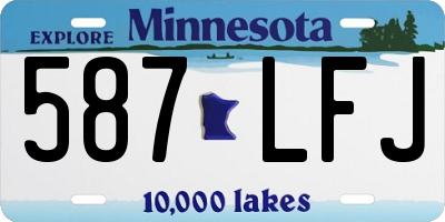 MN license plate 587LFJ