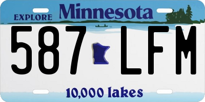 MN license plate 587LFM