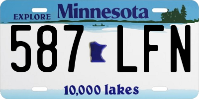 MN license plate 587LFN