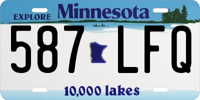 MN license plate 587LFQ