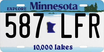 MN license plate 587LFR