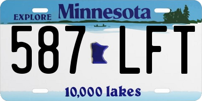 MN license plate 587LFT