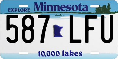 MN license plate 587LFU