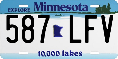 MN license plate 587LFV