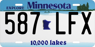 MN license plate 587LFX