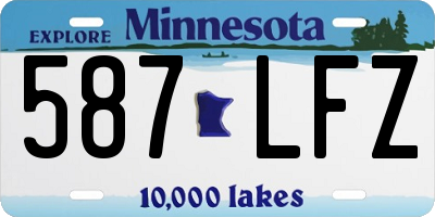 MN license plate 587LFZ