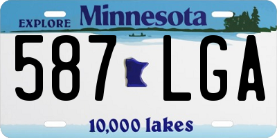 MN license plate 587LGA
