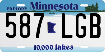 MN license plate 587LGB