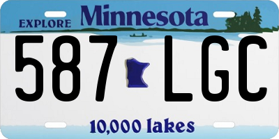 MN license plate 587LGC