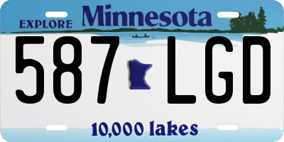 MN license plate 587LGD