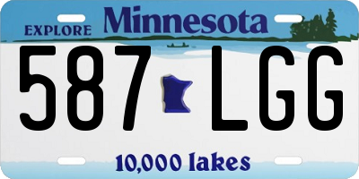 MN license plate 587LGG