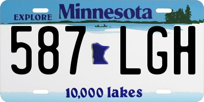 MN license plate 587LGH