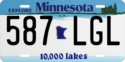 MN license plate 587LGL
