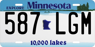 MN license plate 587LGM