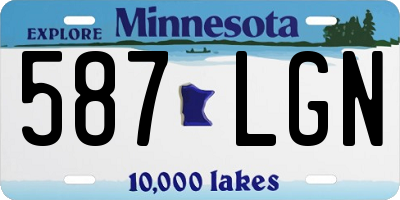 MN license plate 587LGN