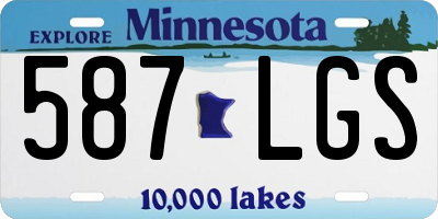 MN license plate 587LGS