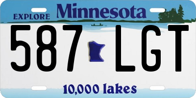 MN license plate 587LGT