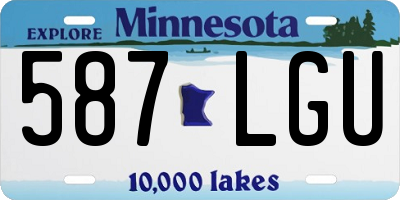 MN license plate 587LGU